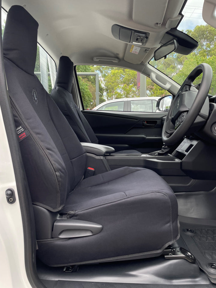 9TH Gen Hilux Single Cab Black Denim Driver Seat Cover