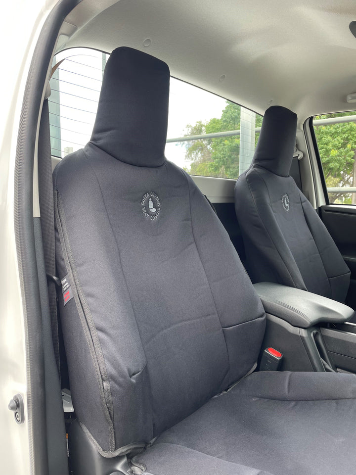9TH Gen Hilux Single Cab Black Denim driver side view Seat Cover