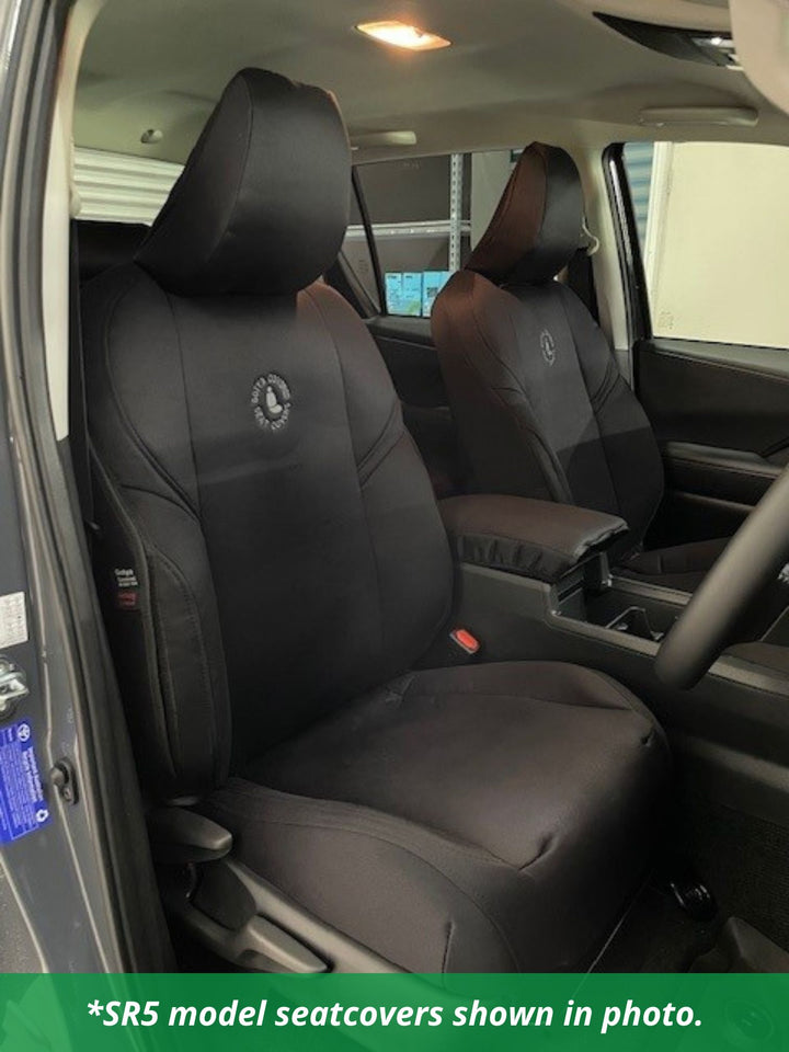 9th gen hilux denim seat covers driver seat - sr5 model shown