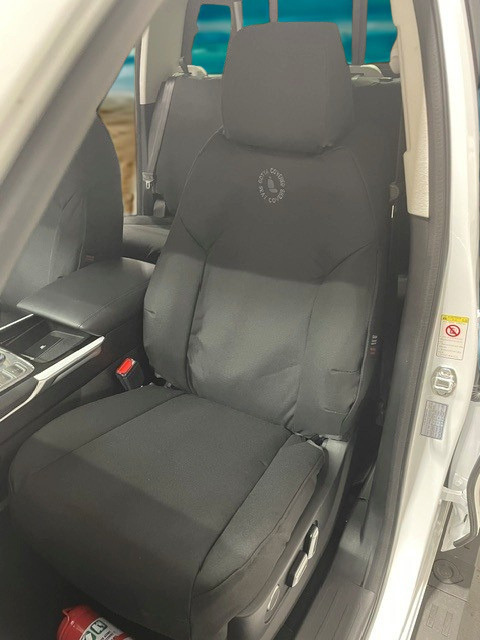 GWM CANNON ALPHA ULTRA DUAL CAB IN FOAM BACKED CANVAS, DENIM, SEAT ARMOUR SEAT COVERS - 2025+