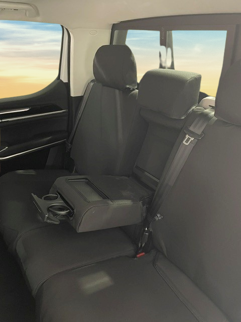 GWM CANNON ALPHA ULTRA DUAL CAB IN FOAM BACKED CANVAS, DENIM, SEAT ARMOUR SEAT COVERS - 2025+