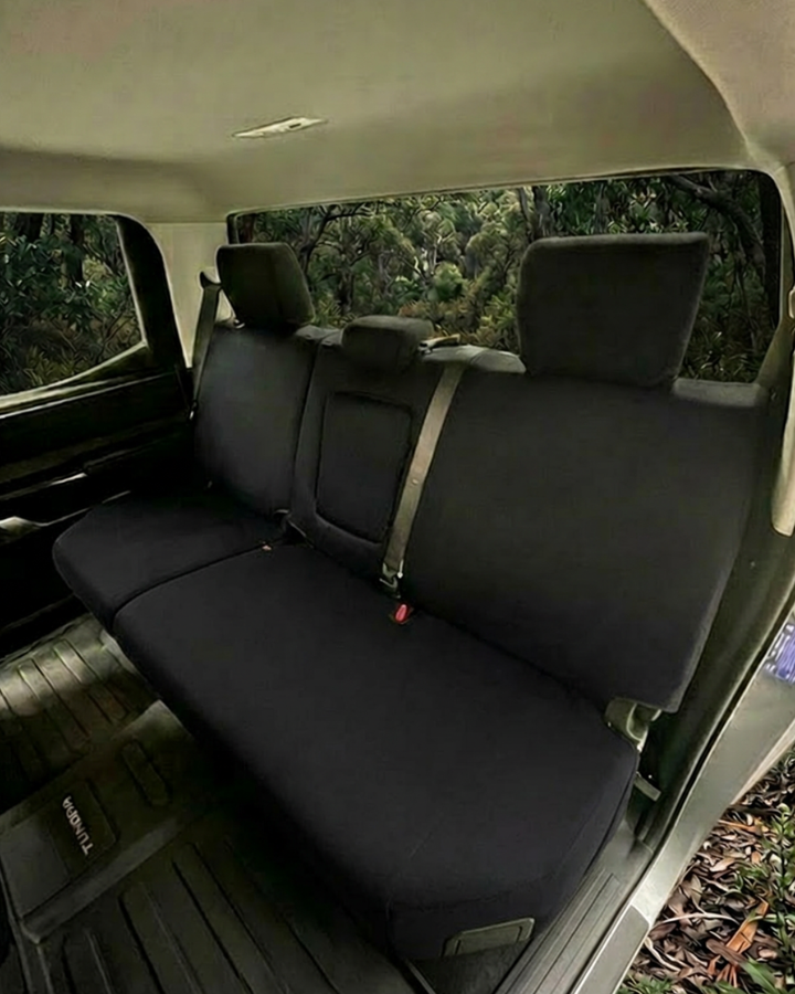 TOYOTA TUNDRA GEN 3 LIMITED AND PLATINUM IN DENIM, FOAM BACKED CANVAS, SEAT ARMOUR SEAT COVERS - 2023+