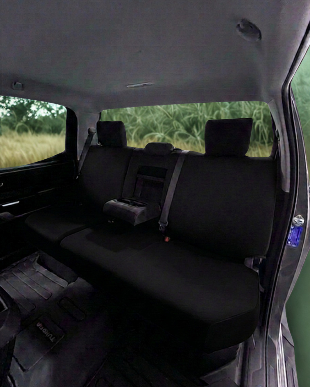 TOYOTA TUNDRA GEN 3 LIMITED AND PLATINUM IN DENIM, FOAM BACKED CANVAS, SEAT ARMOUR SEAT COVERS - 2023+