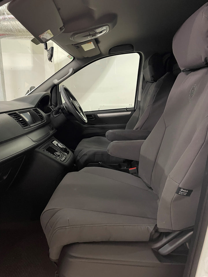 ldv G10+ charcoal canvas seat covers with armrests