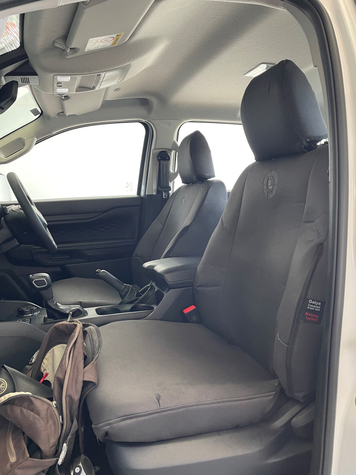 next gen super duty passenger seat cover  charcoal denim