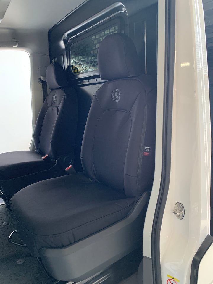 VOLKSWAGEN CRAFTER VAN 35 TDI350 RUNNER (MWB) VAN DENIM, FOAM CANVAS, SEAT ARMOUR SEAT COVERS - 11/2025+