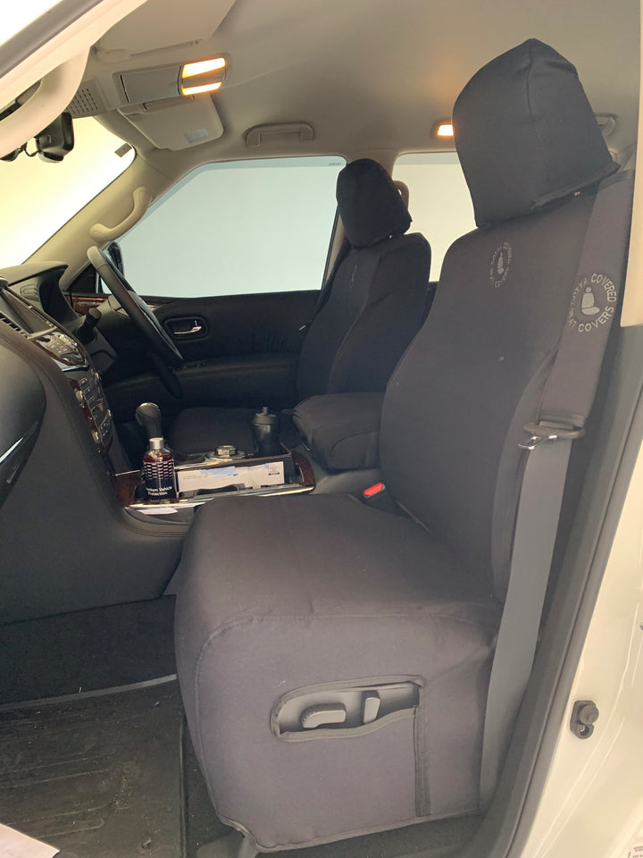 y62 patrol ti-l 2024 passenger seatcover charcoal denim