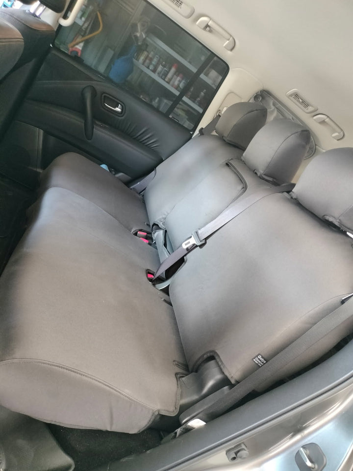 y62 patrol warrior middle row charcoal denim seat covers