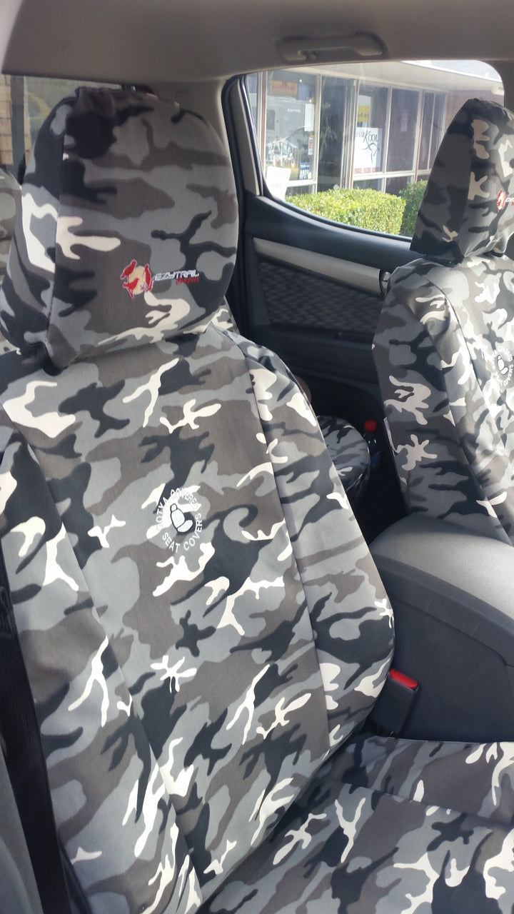 HOLDEN RG COLORADO MY14+ LTZ SPACE CAB CANVAS, DENIM, CAMO, SEAT ARMOUR SEAT COVERS - 09/2013  - 2020