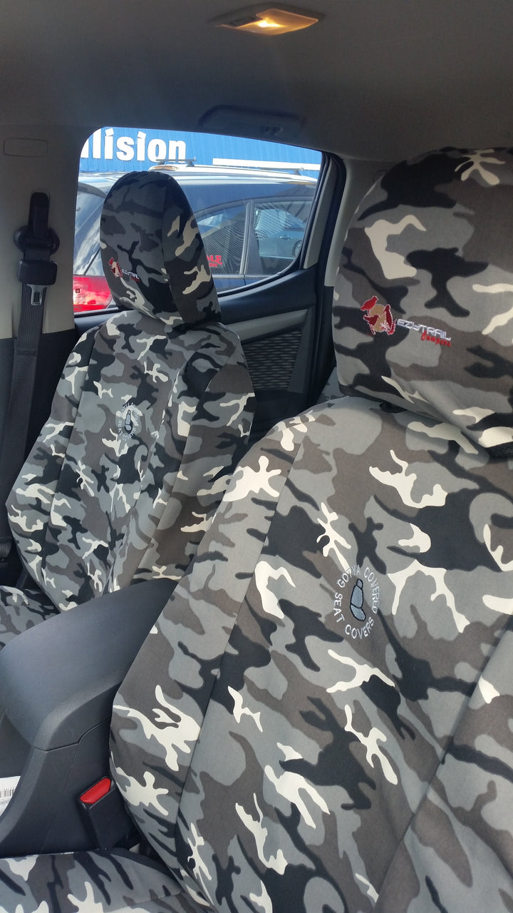 HOLDEN RG COLORADO MY14+ LTZ SPACE CAB CANVAS, DENIM, CAMO, SEAT ARMOUR SEAT COVERS - 09/2013  - 2020