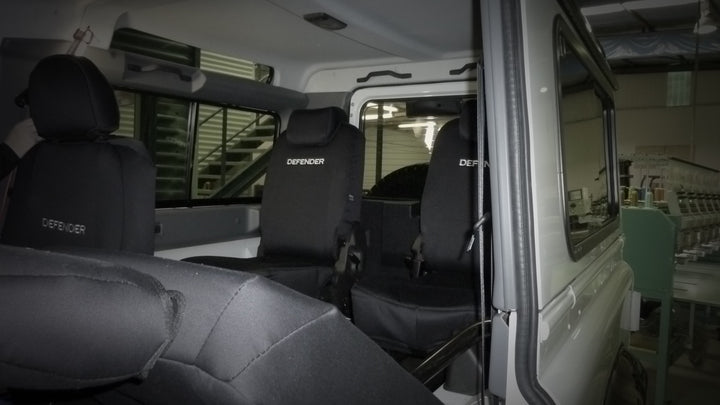 LANDROVER DEFENDER 90 SERIES 2 DOOR WAGON CANVAS, DENIM, CAMO SEAT COVERS - 2012 - 2016